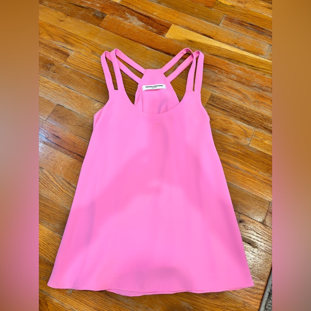 Amanda Uprichard Bubblegum Pink Strappy Top